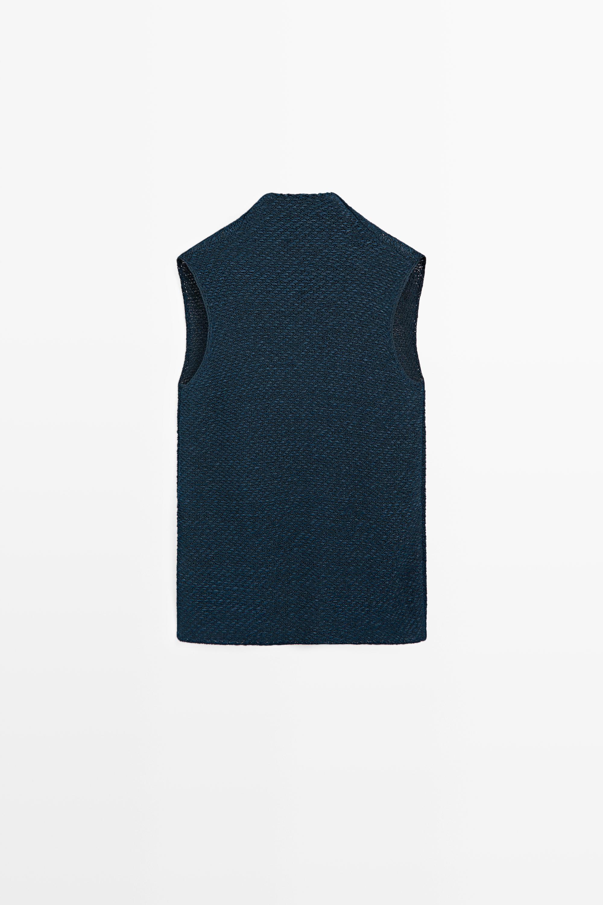 Cotton blend roll neck top